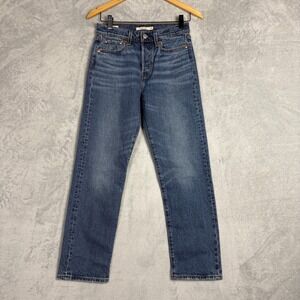 Levis Wedgie Straight Ankle Jeans High RiseMedium Wash Blue Size 26 Casual